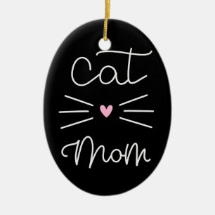 Katzenmamma Keramikornament