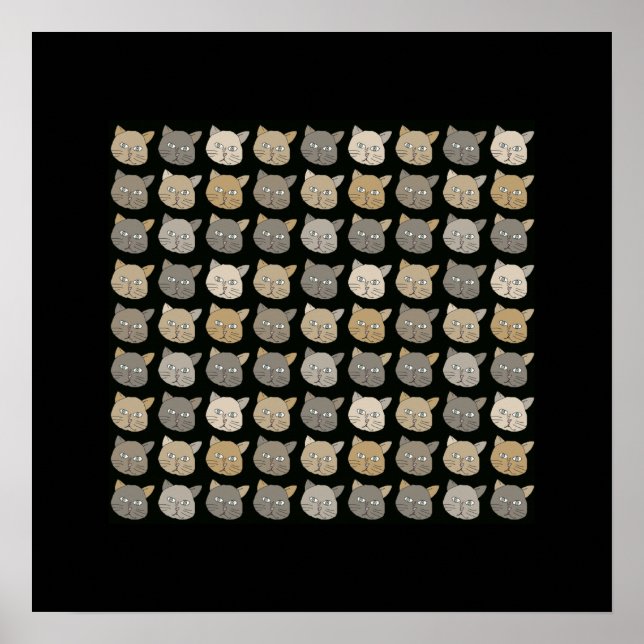 Katzenmauern Poster (Vorne)