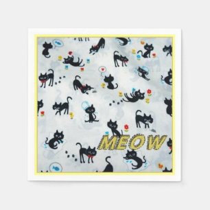 Katzenmeow-Kätzchen-Muster-Servietten Serviette