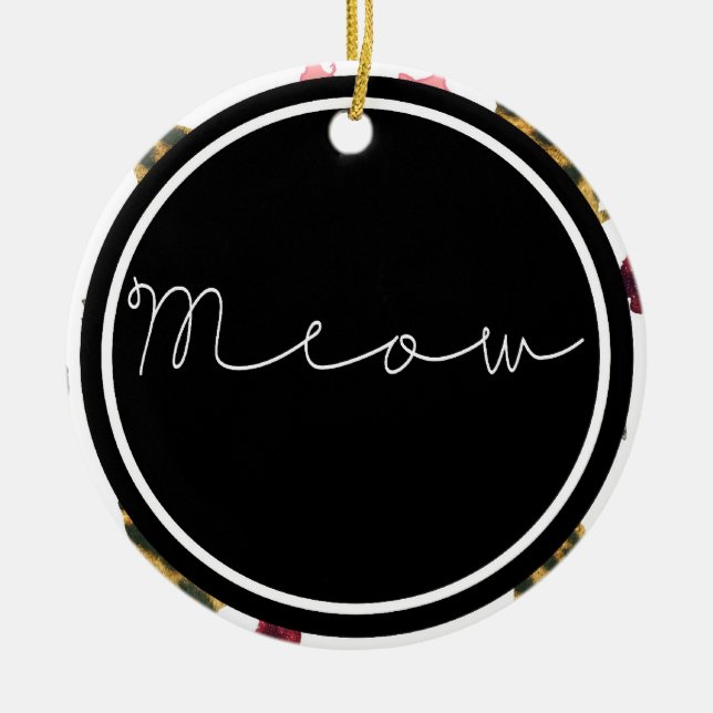 KatzenMeow Keramik Ornament (Vorne)