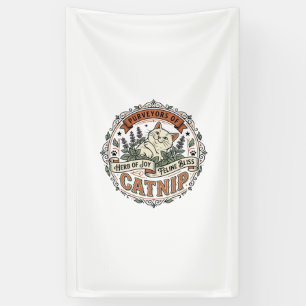 Katzenminze Katze Katzenminze Vintage Vektor Art S Banner