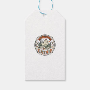 Katzenminze Katze Katzenminze Vintage Vektor Art-S Geschenkanhänger