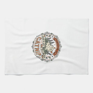 Katzenminze Katze Katzenminze Vintage Vektor Art S Geschirrtuch