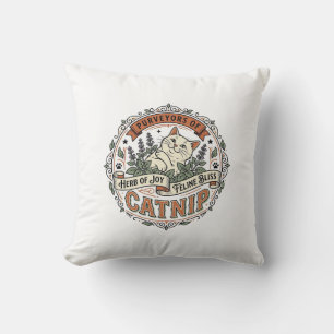 Katzenminze Katze Katzenminze Vintage Vektor Art-S Kissen