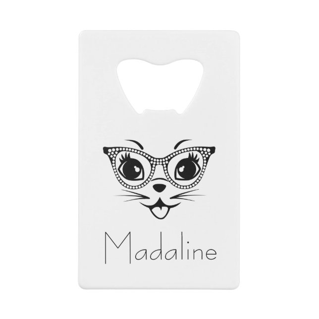 Katzenmode Geldbeutel Flaschenöffner (Vorderseite)