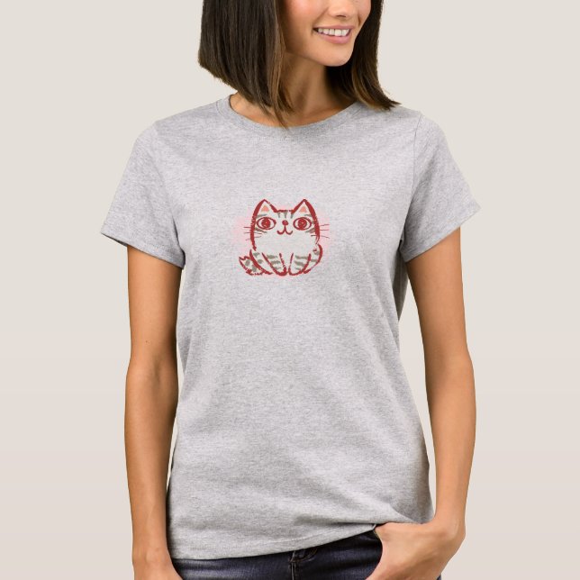 Katzenmodell 1 T-Shirt (Vorderseite)