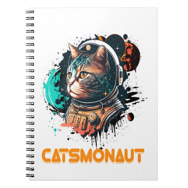 Katzenmonaut Astronaut Katzen Oder Weltraumkatze Notizblock (Vorderseite)