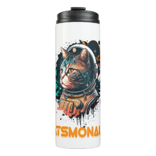 Katzenmonaut Astronaut Katzen Oder Weltraumkatze Thermosbecher