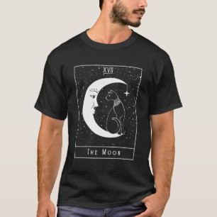 Katzenmond-Halbmond-Tarotkarte Paranormal Vintage T-Shirt