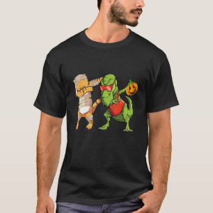Katzenmumie und Einhorn Dab Halloween für Jungen M T-Shirt