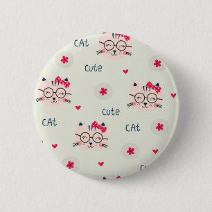 Katzenmuster Button