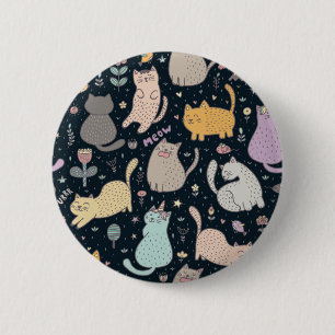 Katzenmuster Button