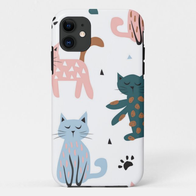 Katzenmuster Case-Mate iPhone Hülle (Rückseite)