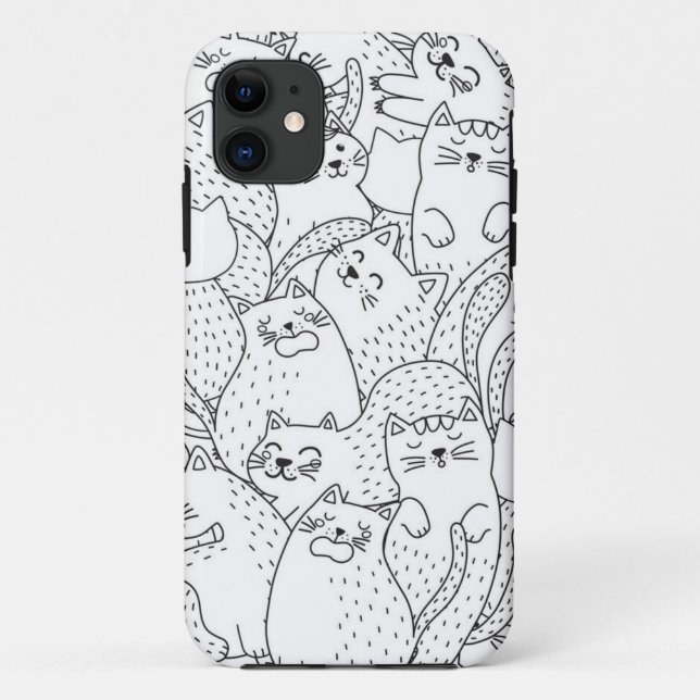 Katzenmuster Case-Mate iPhone Hülle (Rückseite)