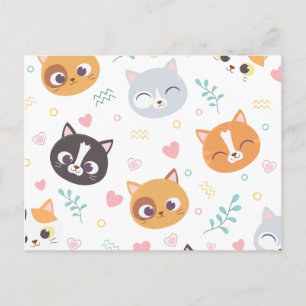 Katzenmuster Feiertagspostkarte