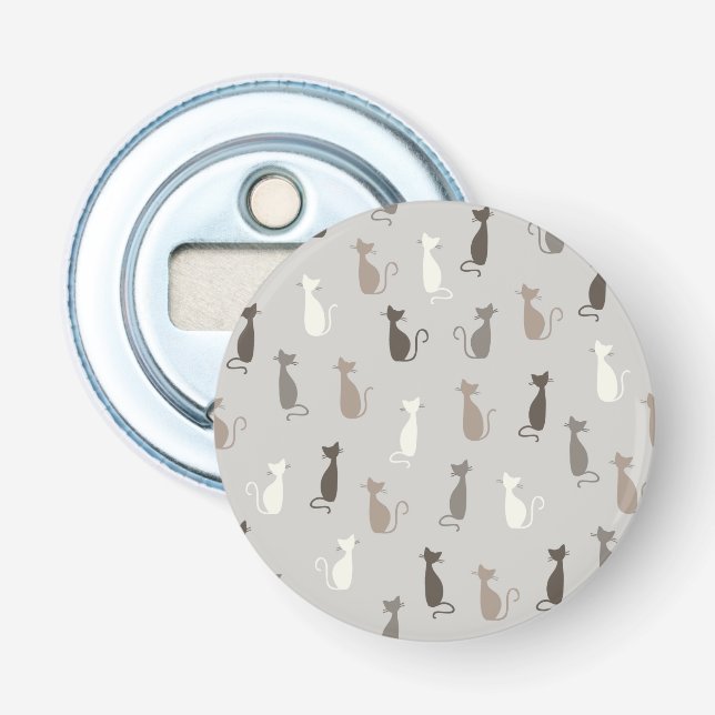 Katzenmuster Flaschenöffner (Vorderseite)