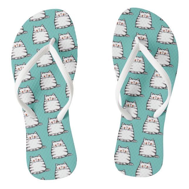 Katzenmuster Flip Flops (Fußbett)