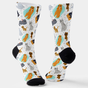 Katzenmuster für Katzenliebhaber Socken