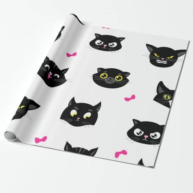 Katzenmuster Geschenkpapier (Ungerollt)