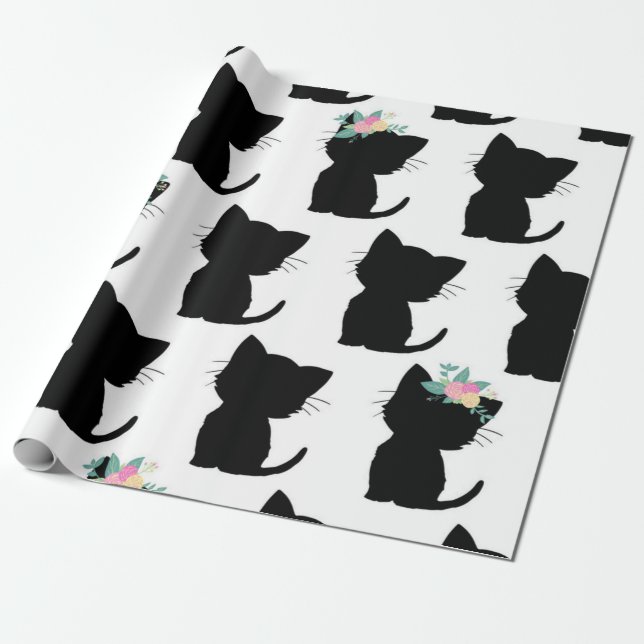 Katzenmuster Geschenkpapier (Ungerollt)