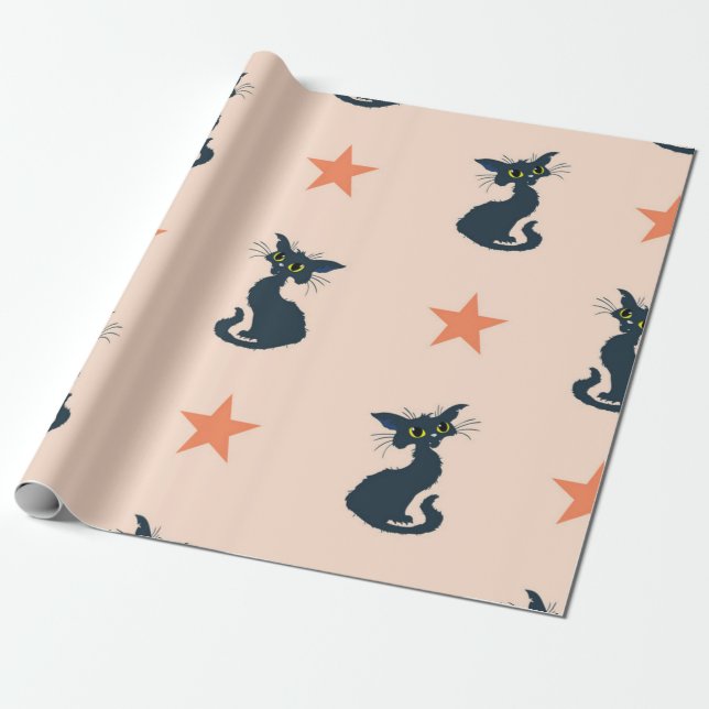 Katzenmuster Geschenkpapier (Ungerollt)