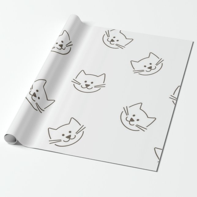Katzenmuster Geschenkpapier (Ungerollt)