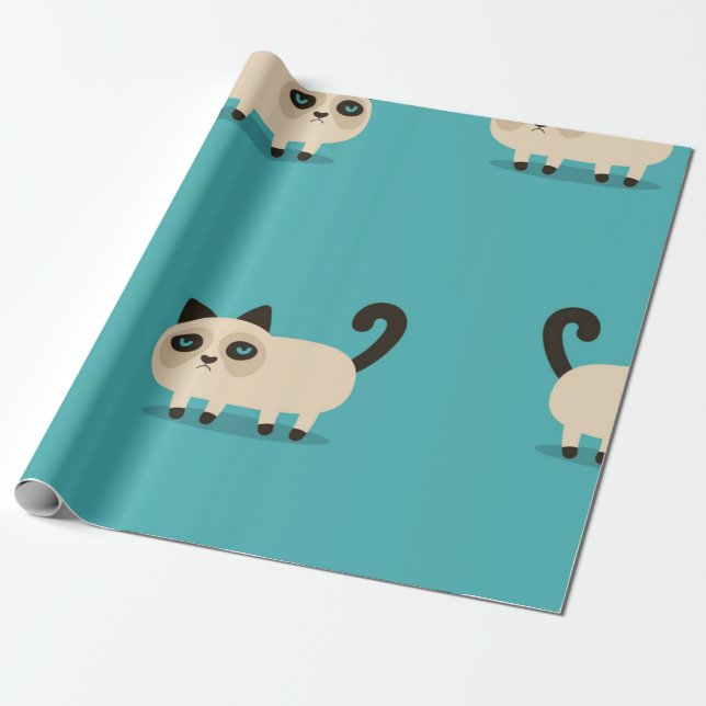 Katzenmuster Geschenkpapier (Ungerollt)