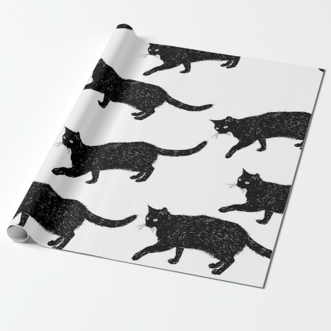 Katzenmuster Geschenkpapier (Ungerollt)