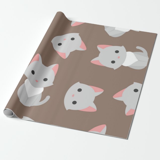 Katzenmuster Geschenkpapier (Ungerollt)