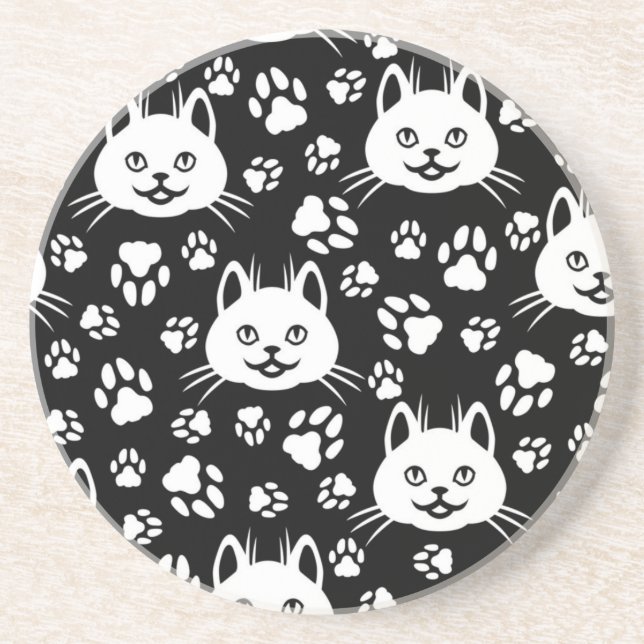 Katzenmuster Getränkeuntersetzer (Vorne)