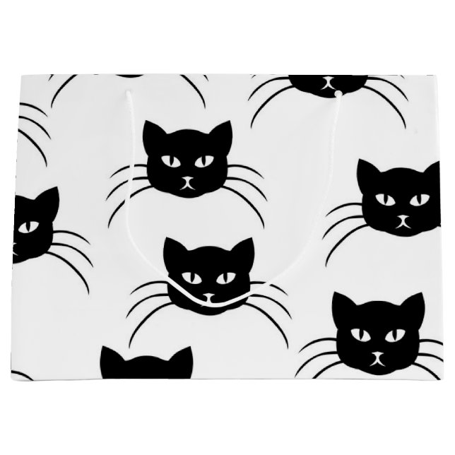 Katzenmuster Große Geschenktüte (Vorderseite)