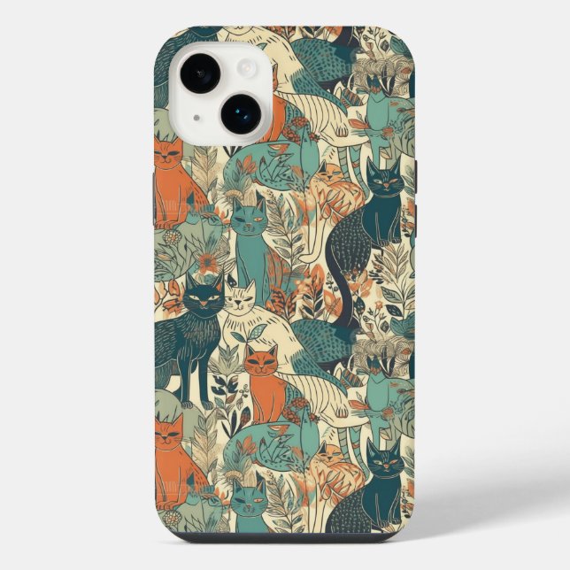 Katzenmuster iPhone Hülle (Rückseite)