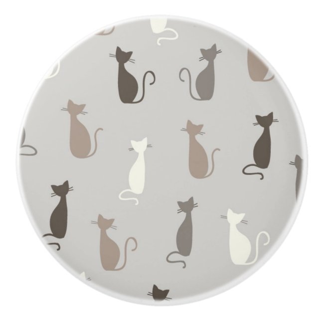 Katzenmuster Keramikknauf (Vorderseite)