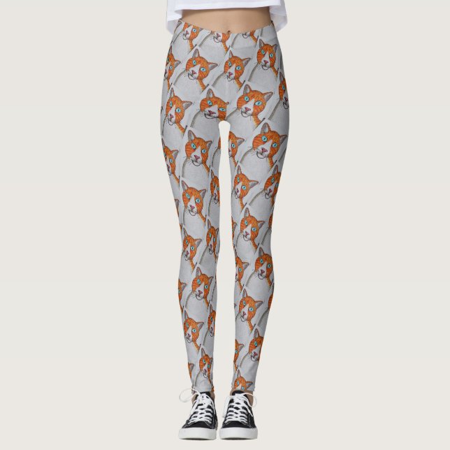 Katzenmuster-Leggings Leggings (Vorderseite)