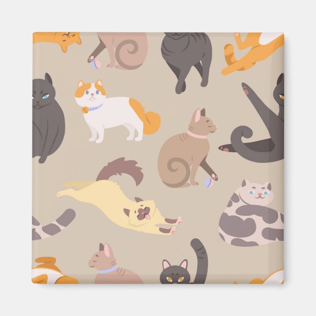 Katzenmuster Magnet (Vorne)