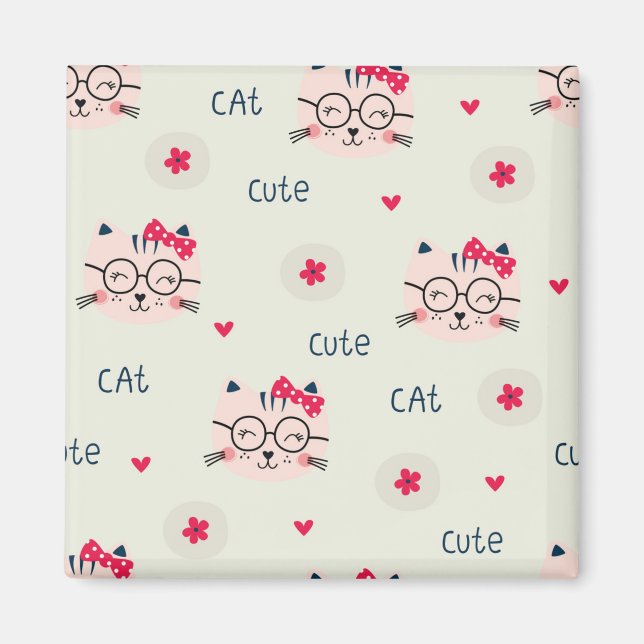 Katzenmuster Magnet (Vorne)