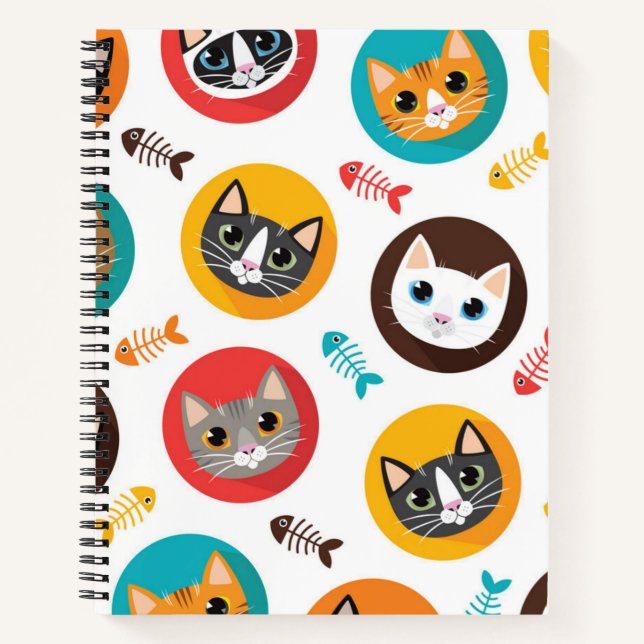 Katzenmuster Notizbuch (Vorderseite)