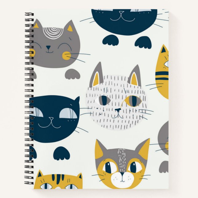 Katzenmuster Notizbuch (Vorderseite)