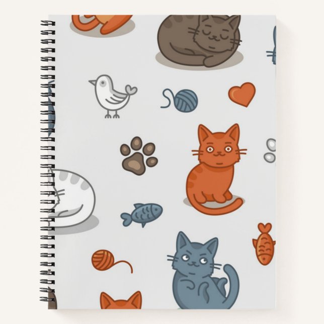 Katzenmuster Notizbuch (Vorderseite)
