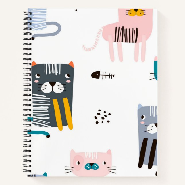 Katzenmuster Notizbuch (Vorderseite)