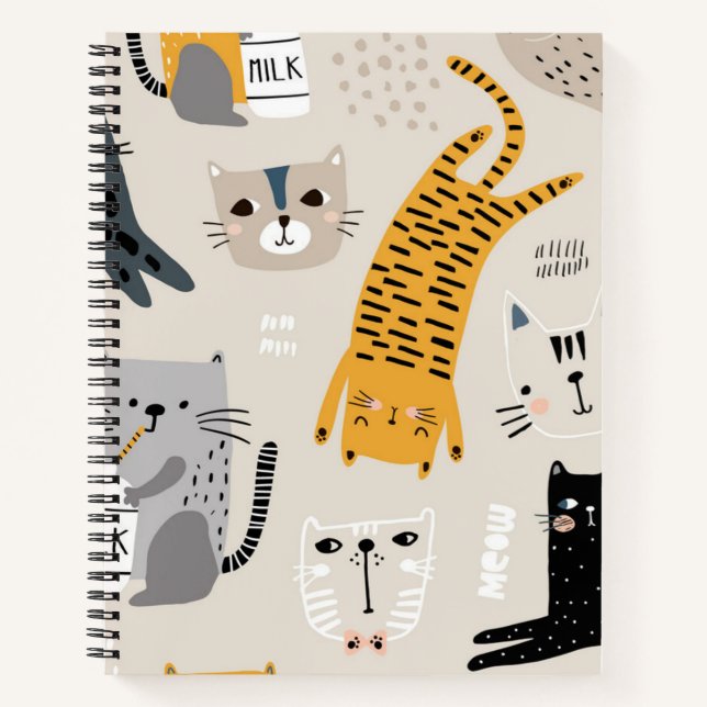 Katzenmuster Notizbuch (Vorderseite)