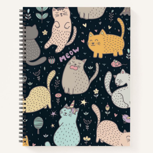 Katzenmuster Notizbuch (Vorderseite)