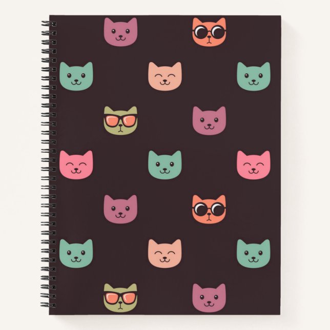 Katzenmuster Notizbuch (Vorderseite)