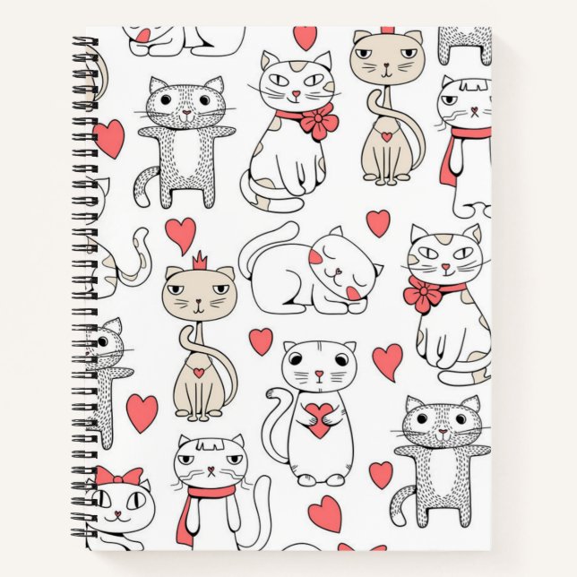 Katzenmuster Notizbuch (Vorderseite)