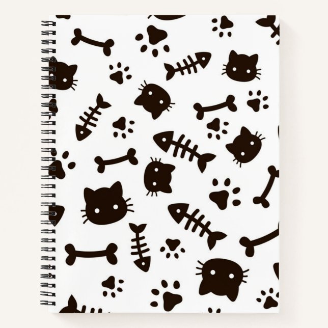Katzenmuster Notizbuch (Vorderseite)