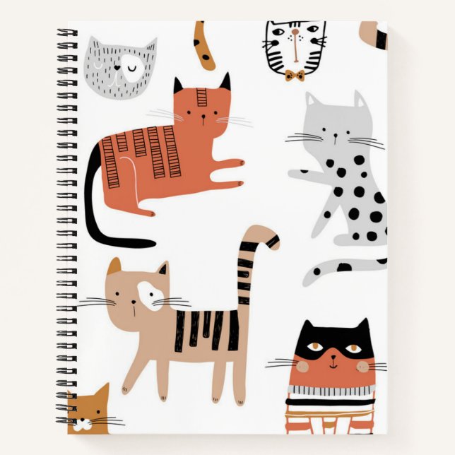 Katzenmuster Notizbuch (Vorderseite)