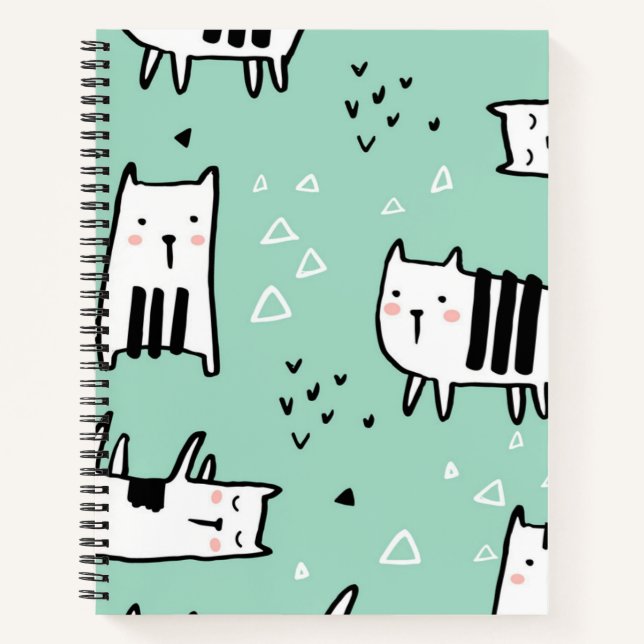 Katzenmuster Notizbuch (Vorderseite)