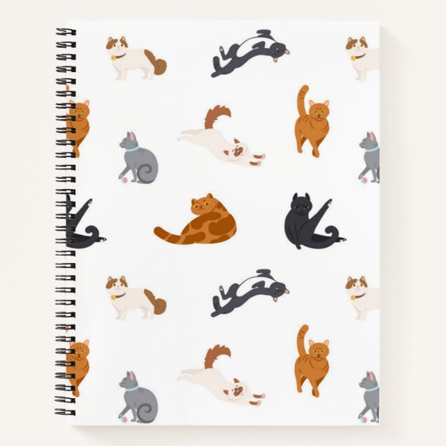 Katzenmuster Notizbuch (Vorderseite)