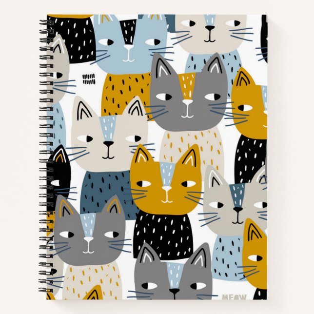 Katzenmuster Notizbuch (Vorderseite)
