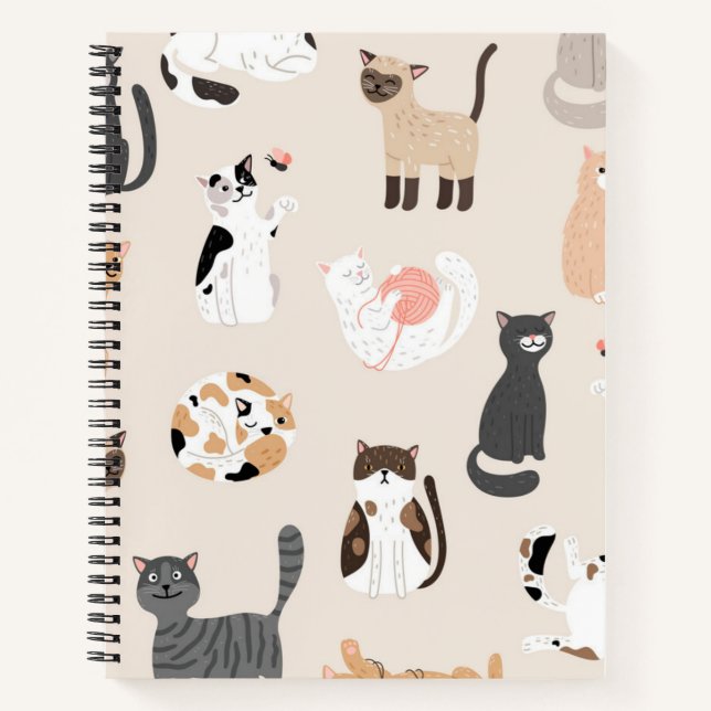 Katzenmuster Notizbuch (Vorderseite)